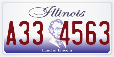 IL license plate A334563
