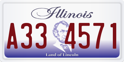 IL license plate A334571