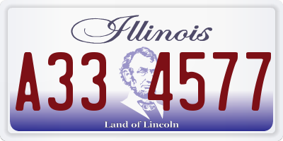 IL license plate A334577