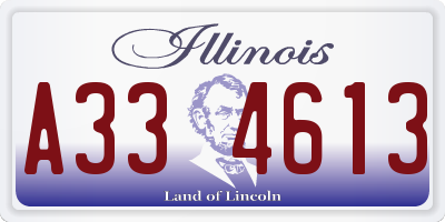 IL license plate A334613