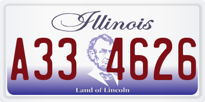 IL license plate A334626