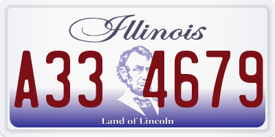 IL license plate A334679