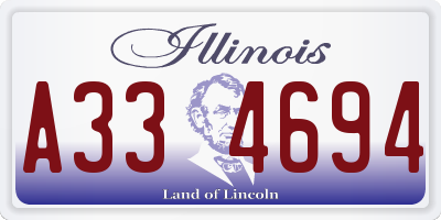 IL license plate A334694