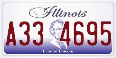 IL license plate A334695