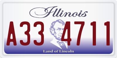 IL license plate A334711