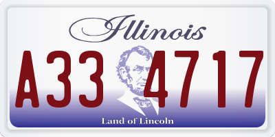 IL license plate A334717