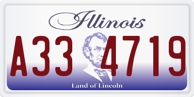 IL license plate A334719