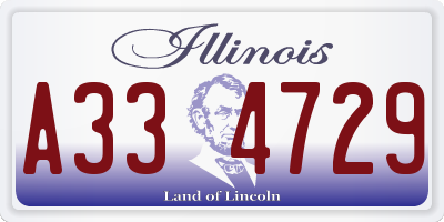 IL license plate A334729