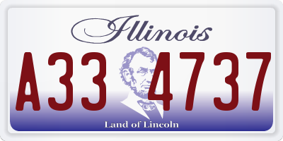 IL license plate A334737