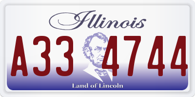 IL license plate A334744