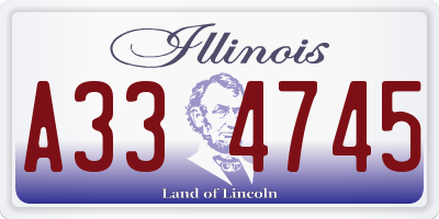 IL license plate A334745