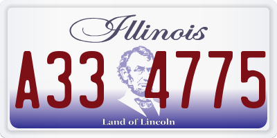 IL license plate A334775