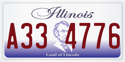 IL license plate A334776