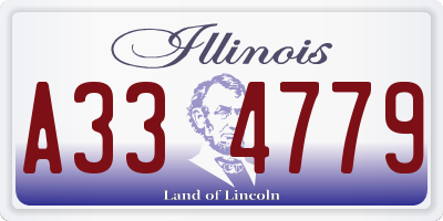 IL license plate A334779