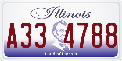 IL license plate A334788