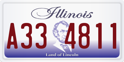 IL license plate A334811