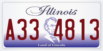 IL license plate A334813