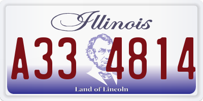 IL license plate A334814