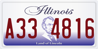 IL license plate A334816