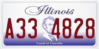 IL license plate A334828