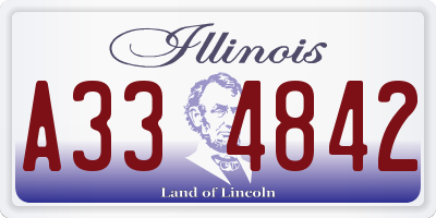 IL license plate A334842