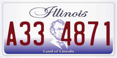 IL license plate A334871
