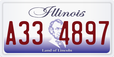 IL license plate A334897