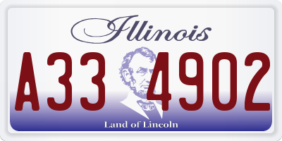 IL license plate A334902