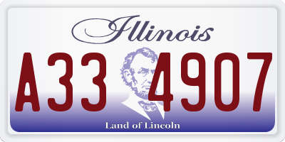 IL license plate A334907