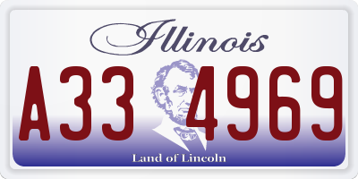 IL license plate A334969