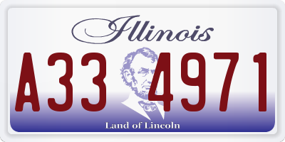 IL license plate A334971