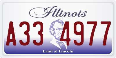 IL license plate A334977