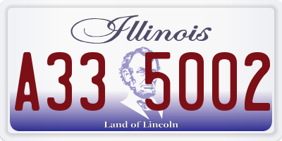 IL license plate A335002