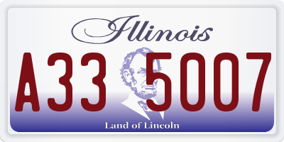 IL license plate A335007