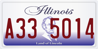 IL license plate A335014