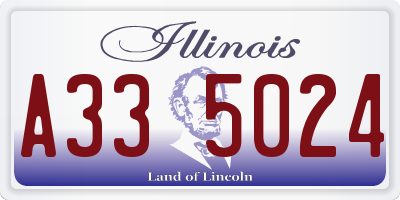 IL license plate A335024