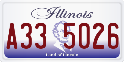 IL license plate A335026