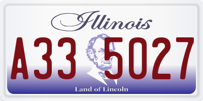 IL license plate A335027