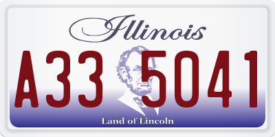 IL license plate A335041