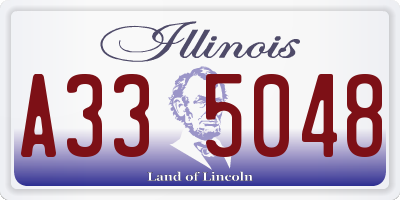 IL license plate A335048