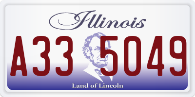 IL license plate A335049