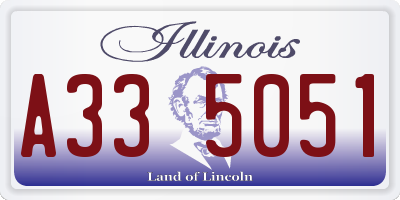 IL license plate A335051