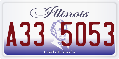 IL license plate A335053