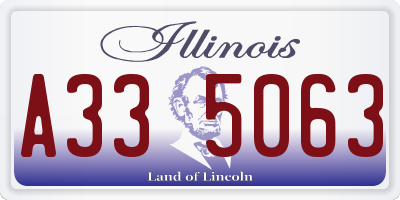 IL license plate A335063