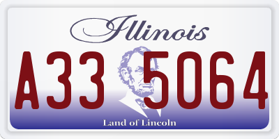 IL license plate A335064