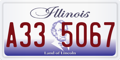 IL license plate A335067