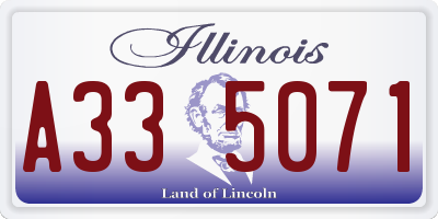 IL license plate A335071