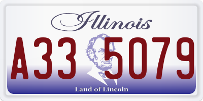IL license plate A335079