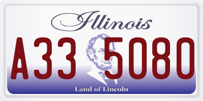 IL license plate A335080