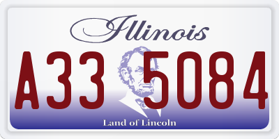 IL license plate A335084